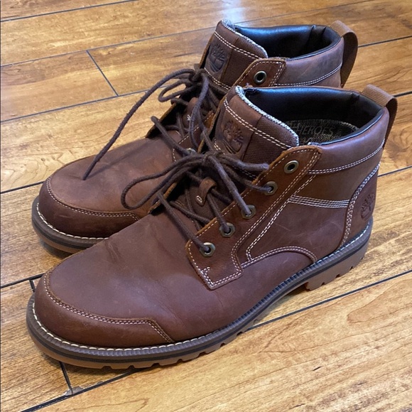Timberland Brown Leather rebotl ortholite boots - Picture 1 of 9